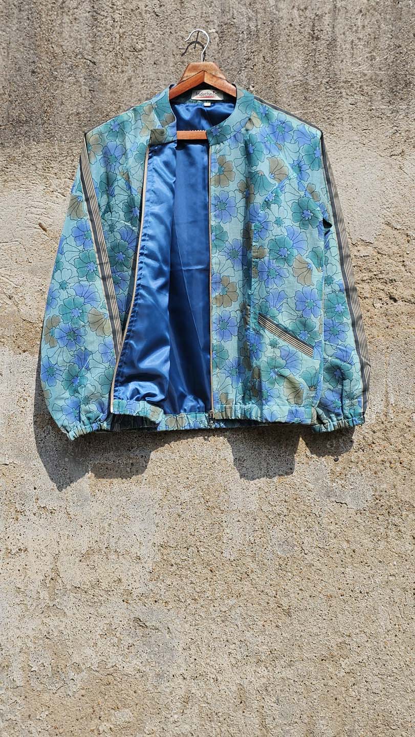Aqua Bloom - Bomber Jacket