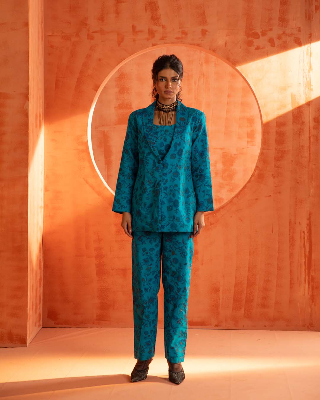 Emerald Sentinel( 3 PCS PANT SUIT CO-ORD SET)