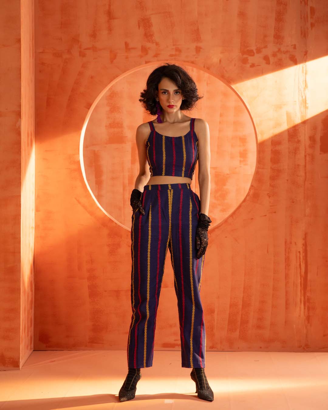 Midnight Falcon( 3 PCS PANT SUIT CO-ORD SET)