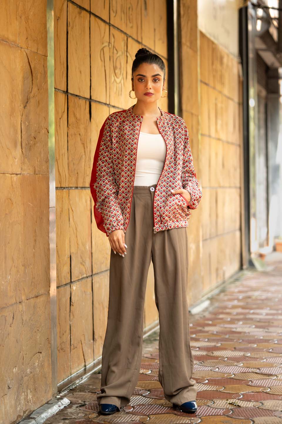 Crimson Arc - Bomber Jacket