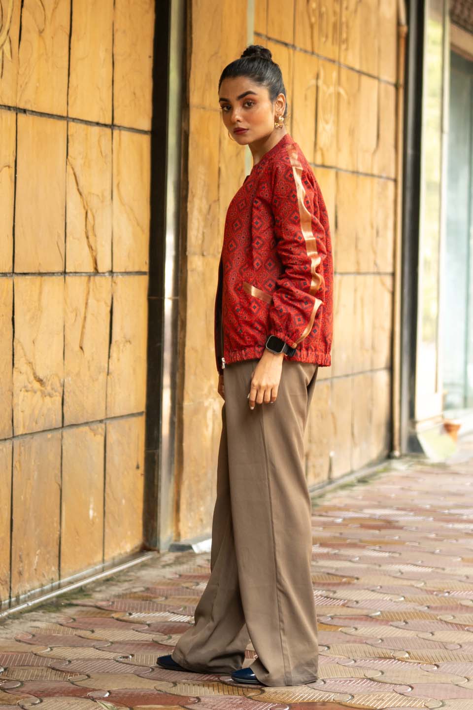 Rust Ember Diamond - Bomber Jacket