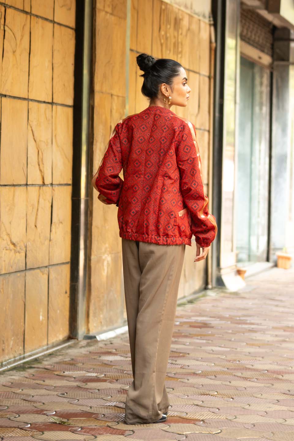 Rust Ember Diamond - Bomber Jacket