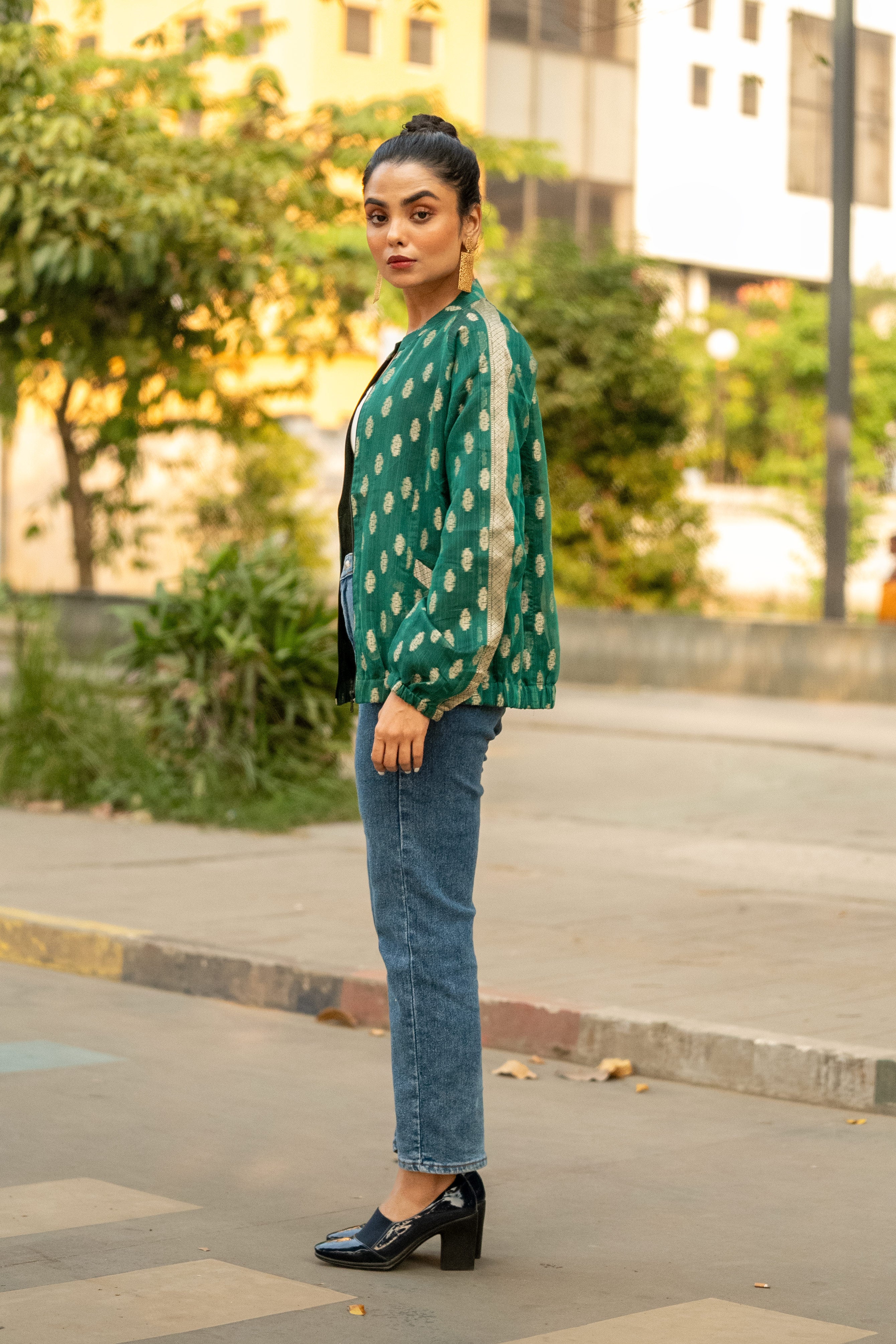 Emerald Dots - Bomber Jacket