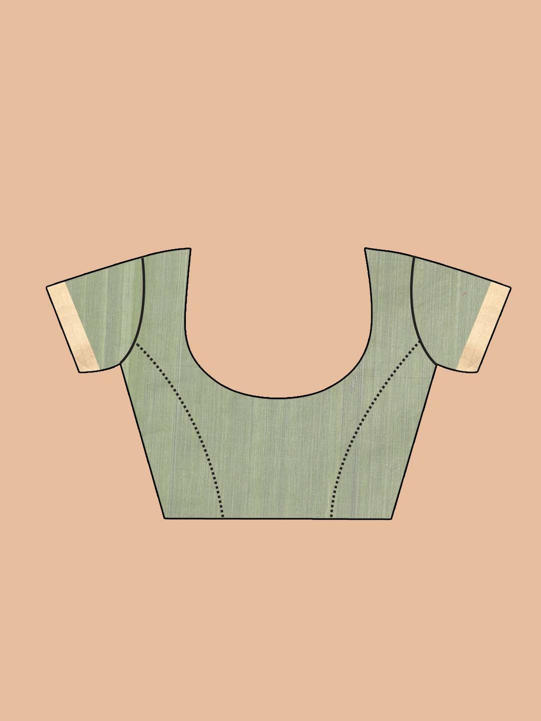 Indethnic Chanderi Handloom Silk Cotton Saree - Blouse Piece View