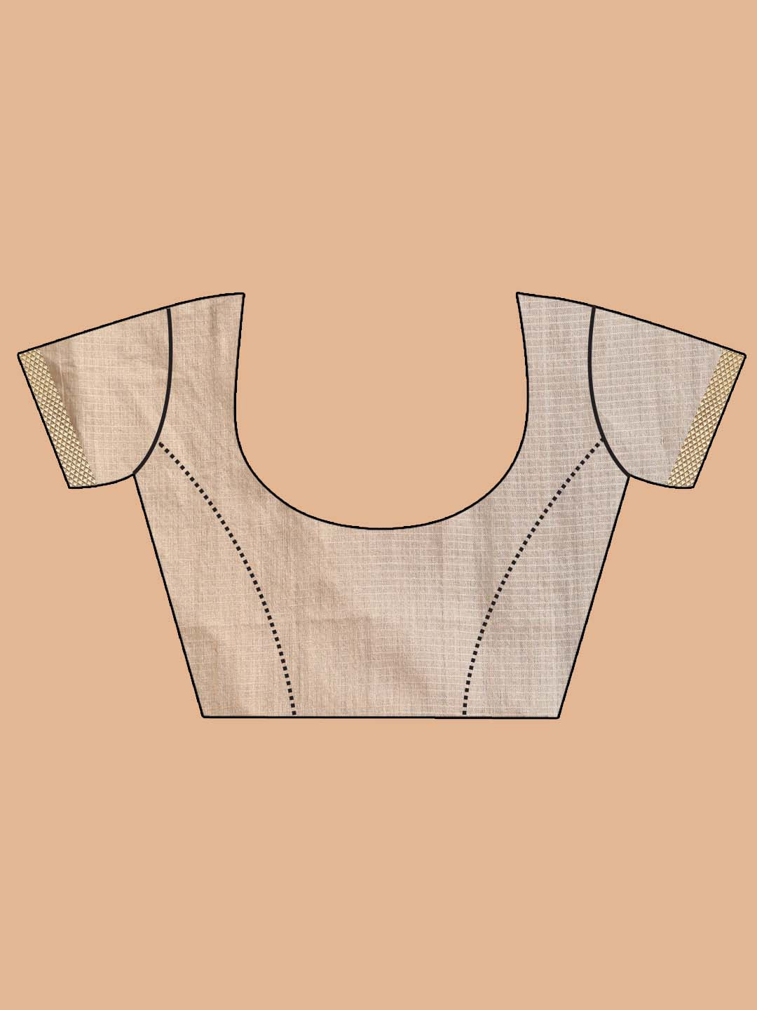 Indethnic Maheshwari Handloom Silk Cotton Saree - Blouse Piece View