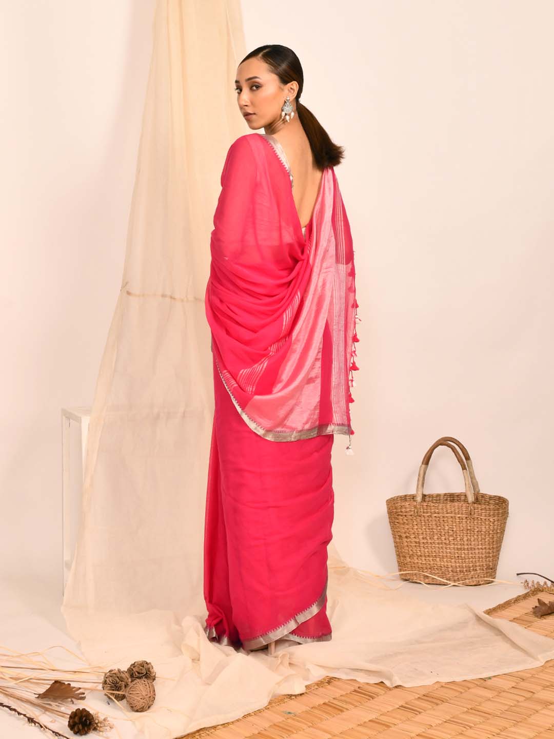 VIVID BLOCK (BENGAL HANDLOOM 100% PURE COTTON SAREE)