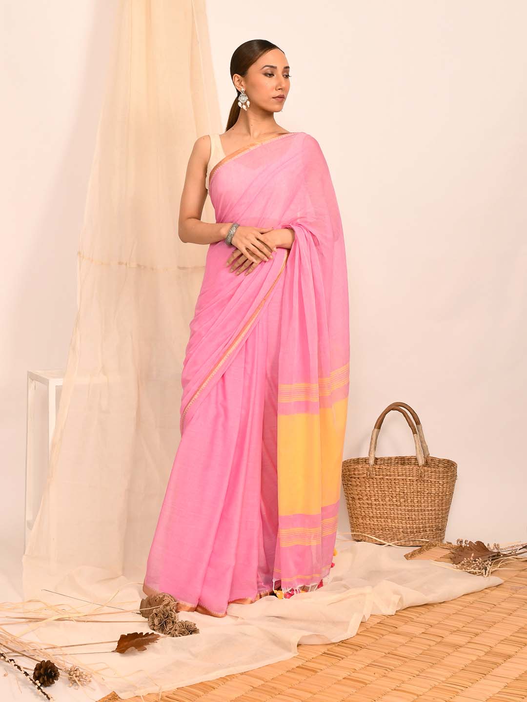 CHROMA CHIC (BENGAL HANDLOOM 100% PURE COTTON SAREE)