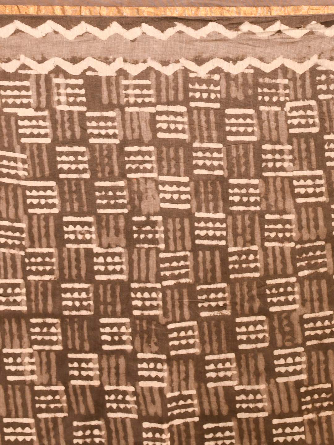 RUSTIC BROWN (BAGRU SILK COTTON SAREE)
