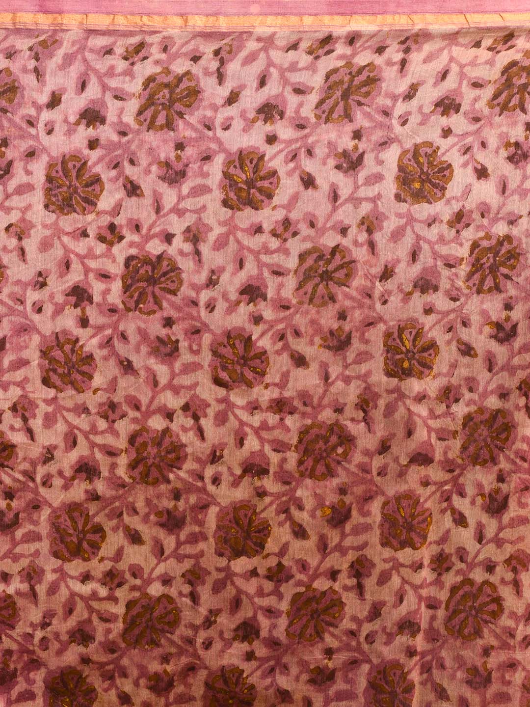 BLUSH REVERIE (BAGRU SILK COTTON SAREE)