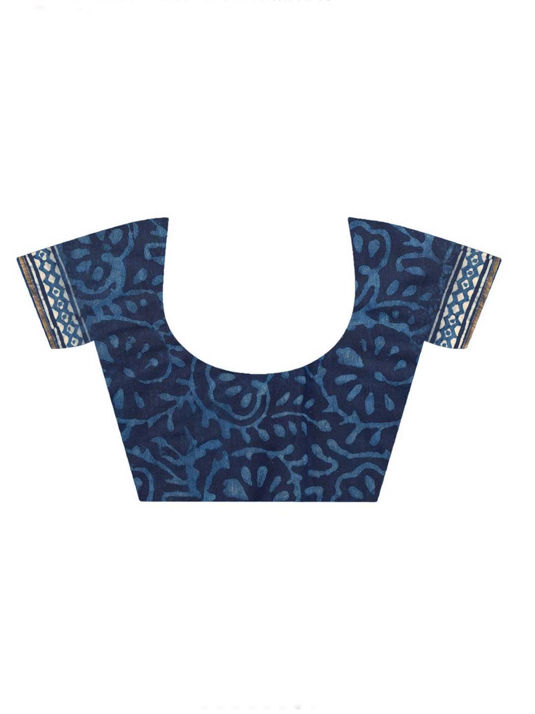 INDIGO REVERIE (BAGRU SILK COTTON SAREE)