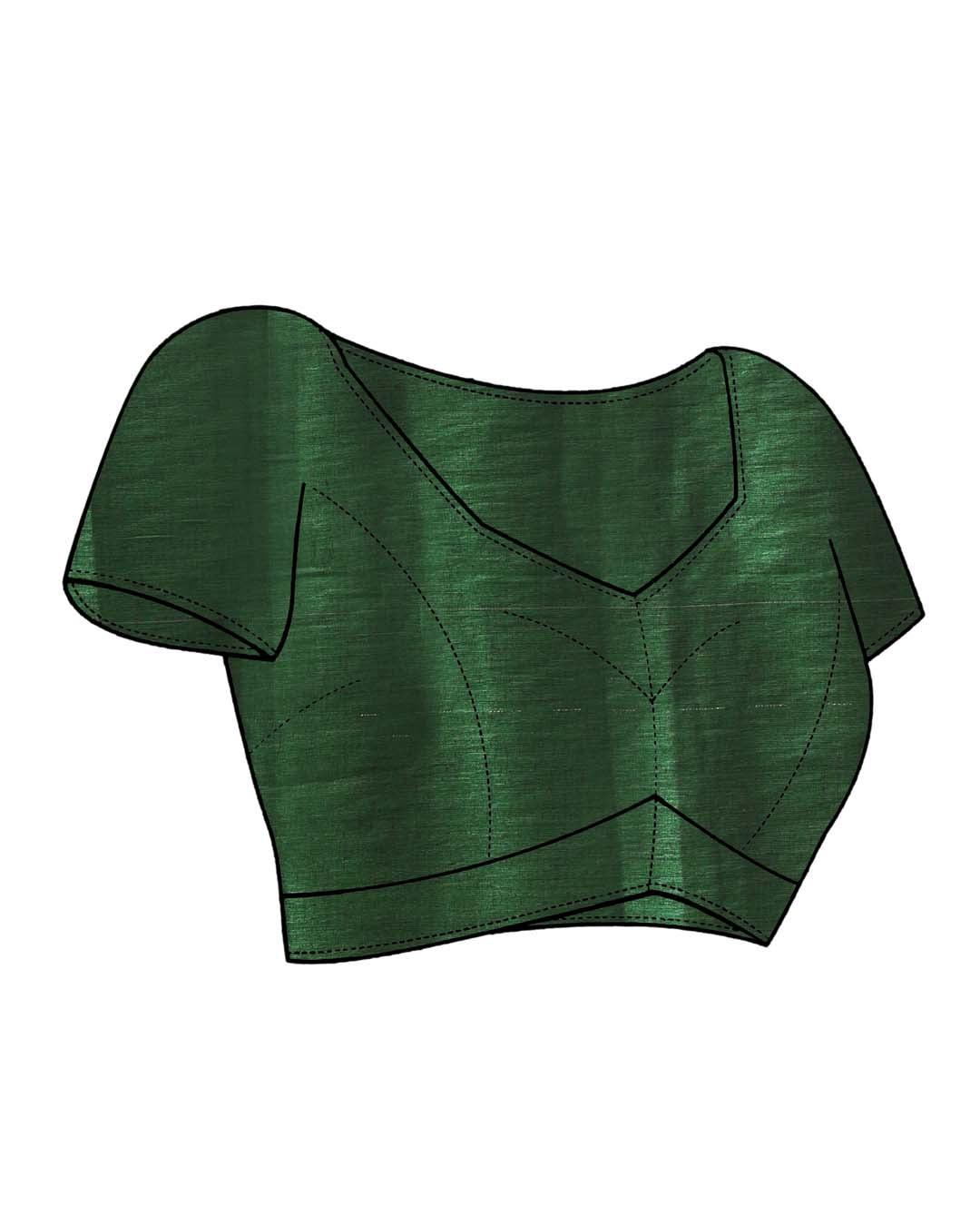 VERDANT CHARM (BENGAL HANDLOOM COTTON BLEND SAREE)