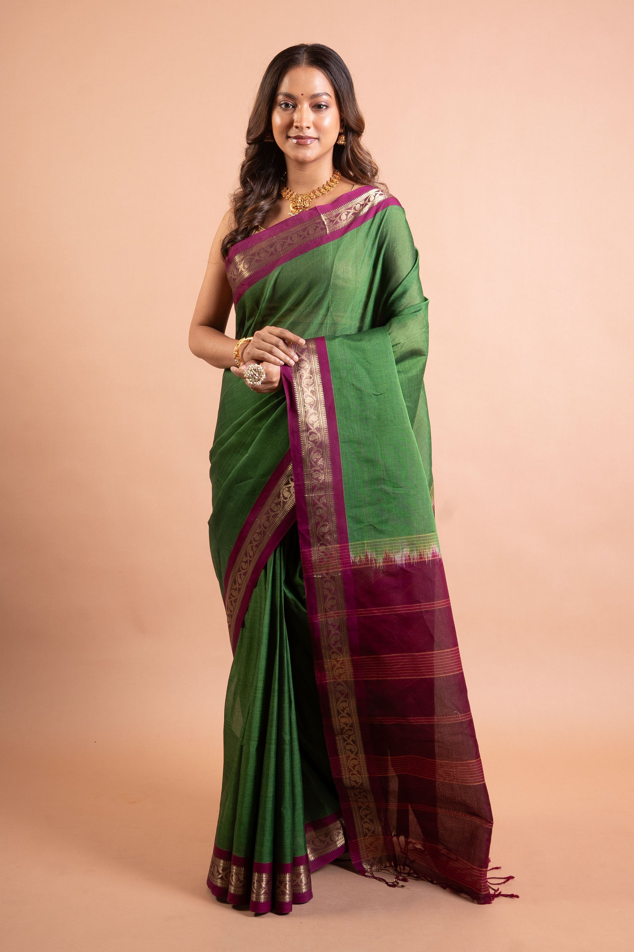 Vanya Vatika Handloom Cotton Saree