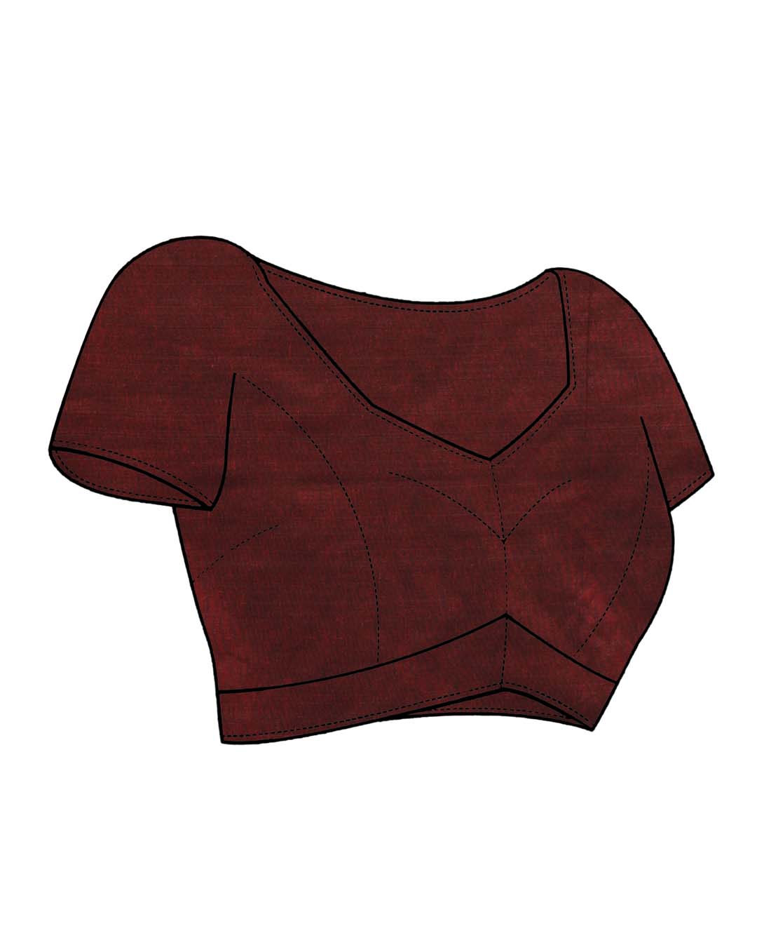 BURGUNDY ELEGANCE (BENGAL HANDLOOM COTTON BLEND SAREE)