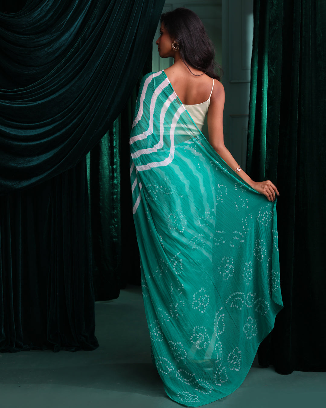 JADE BREEZE SAREE (LEHERIYA SAREE)