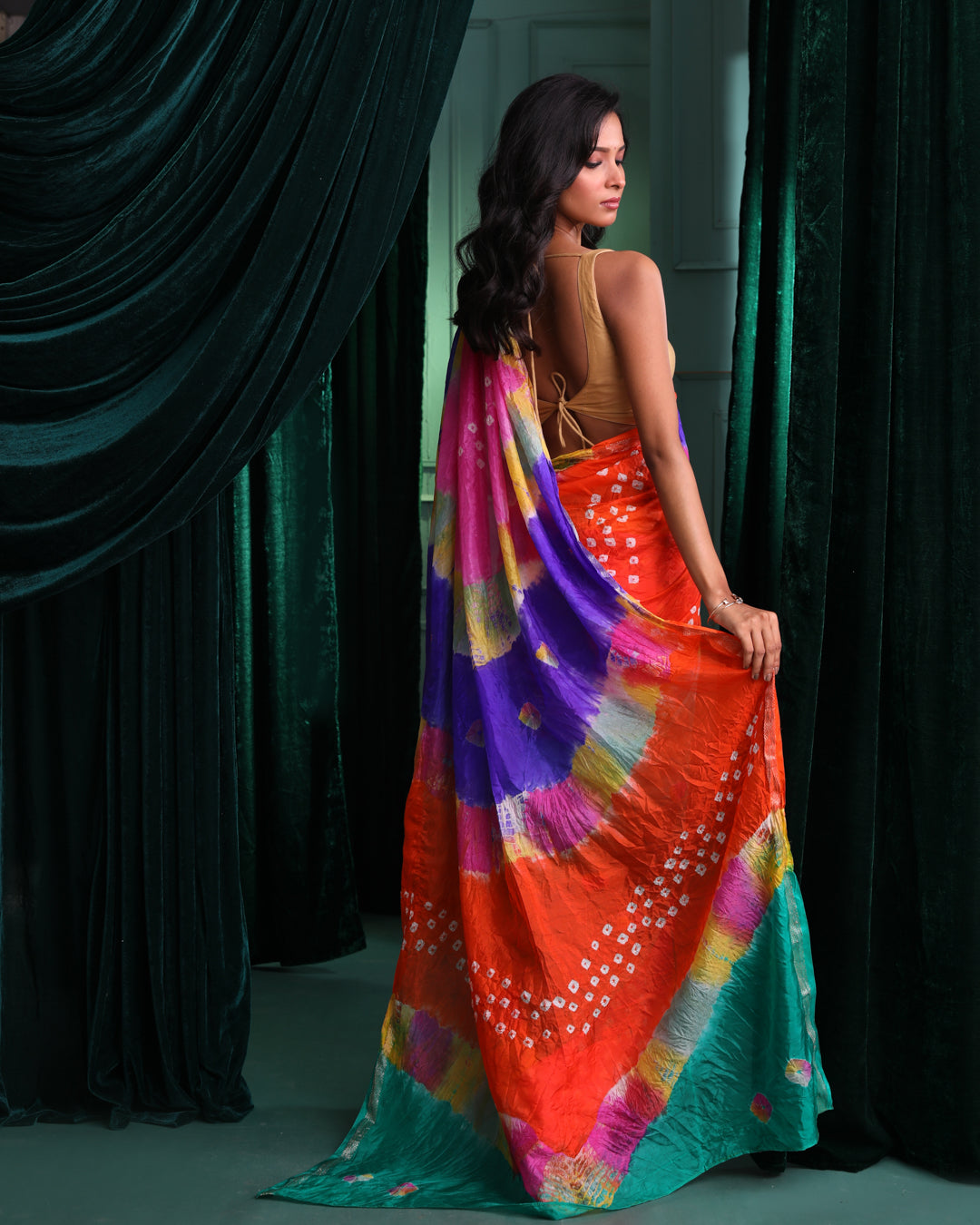 KALEIDOSCOPE BANDHANI (BANDHANI POLY CREPE SAREE)