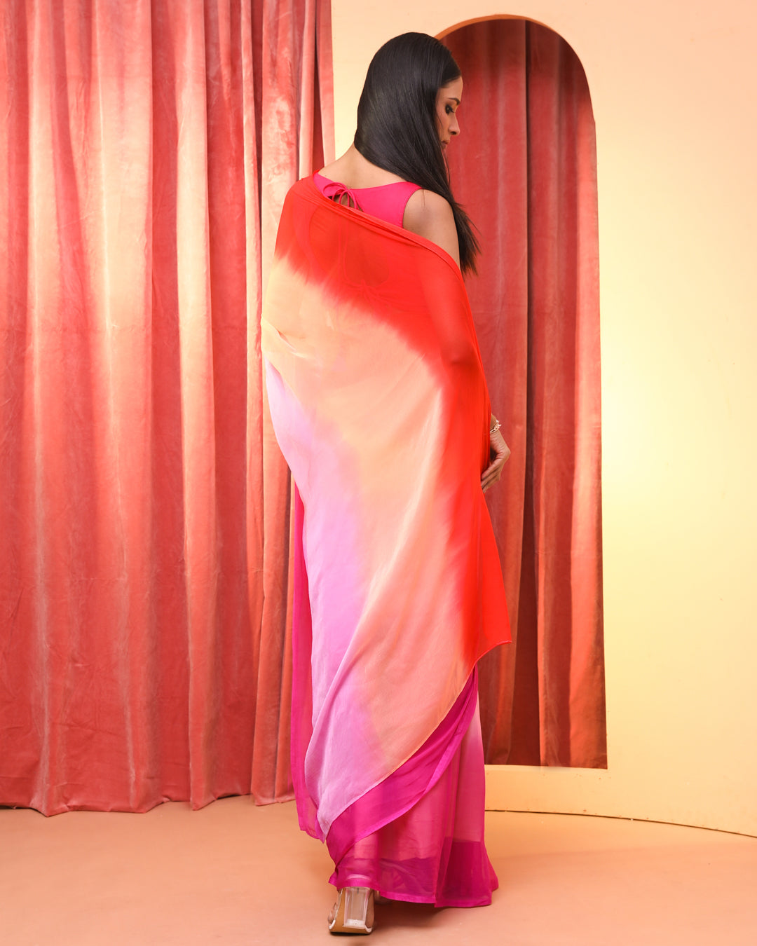 PEACHY DREAM (OMBRE SAREE)