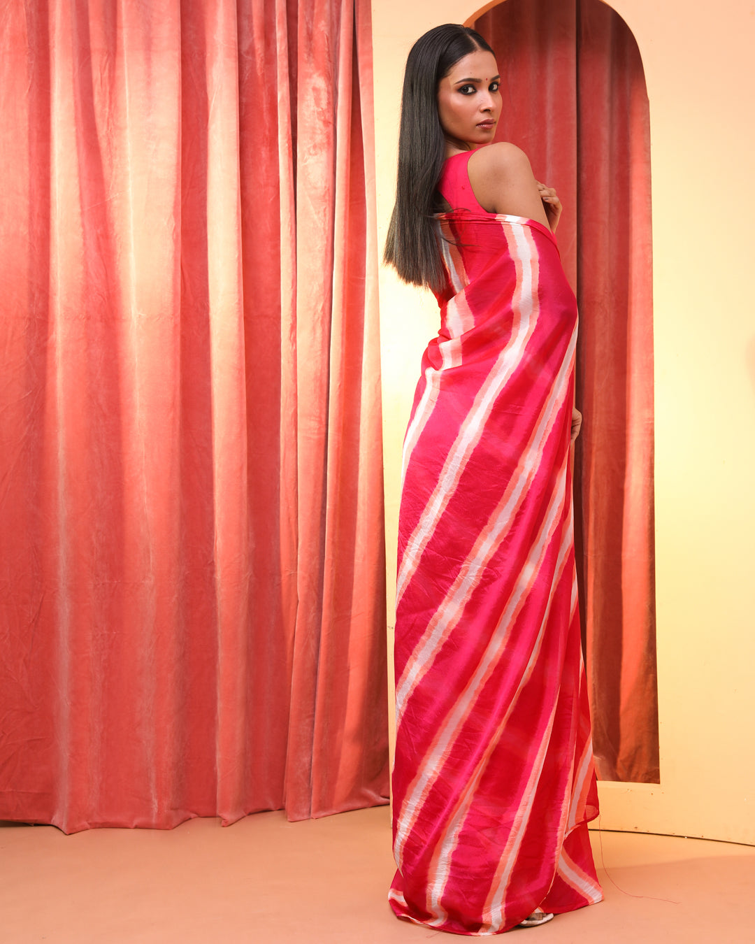 PINK BLISS (LEHERIYA SAREE)