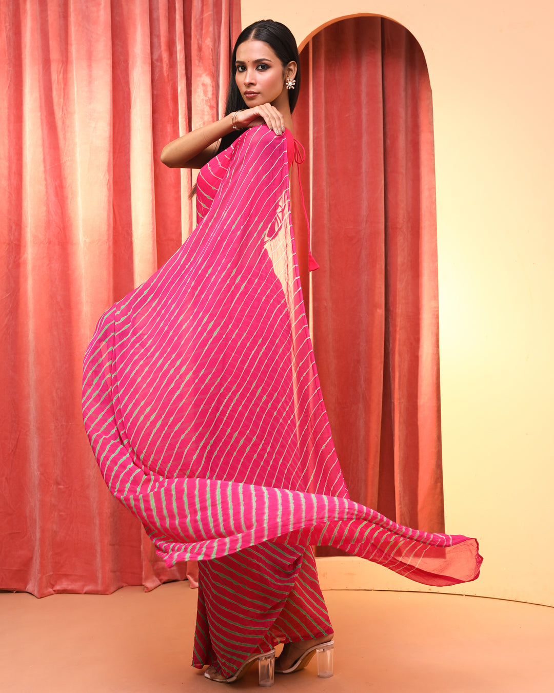 PINK HORIZON LEHERIYA (LEHERIYA SAREE)