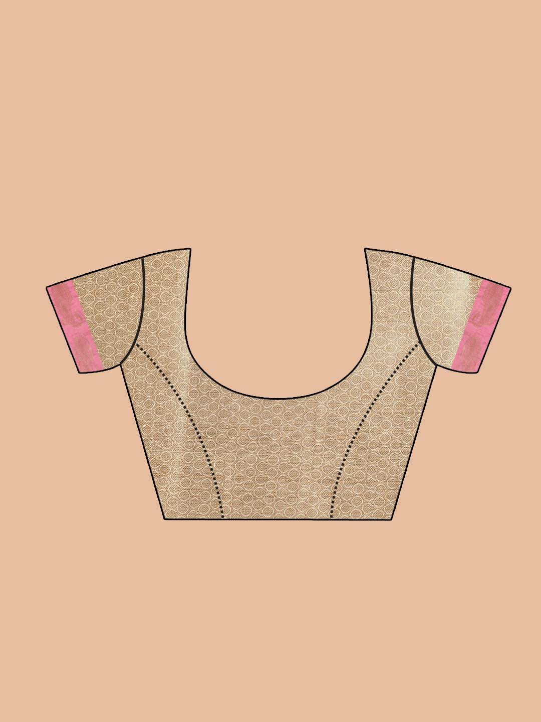 Indethnic Banarasi Beige Woven Design Work Wear Saree - Blouse Piece View