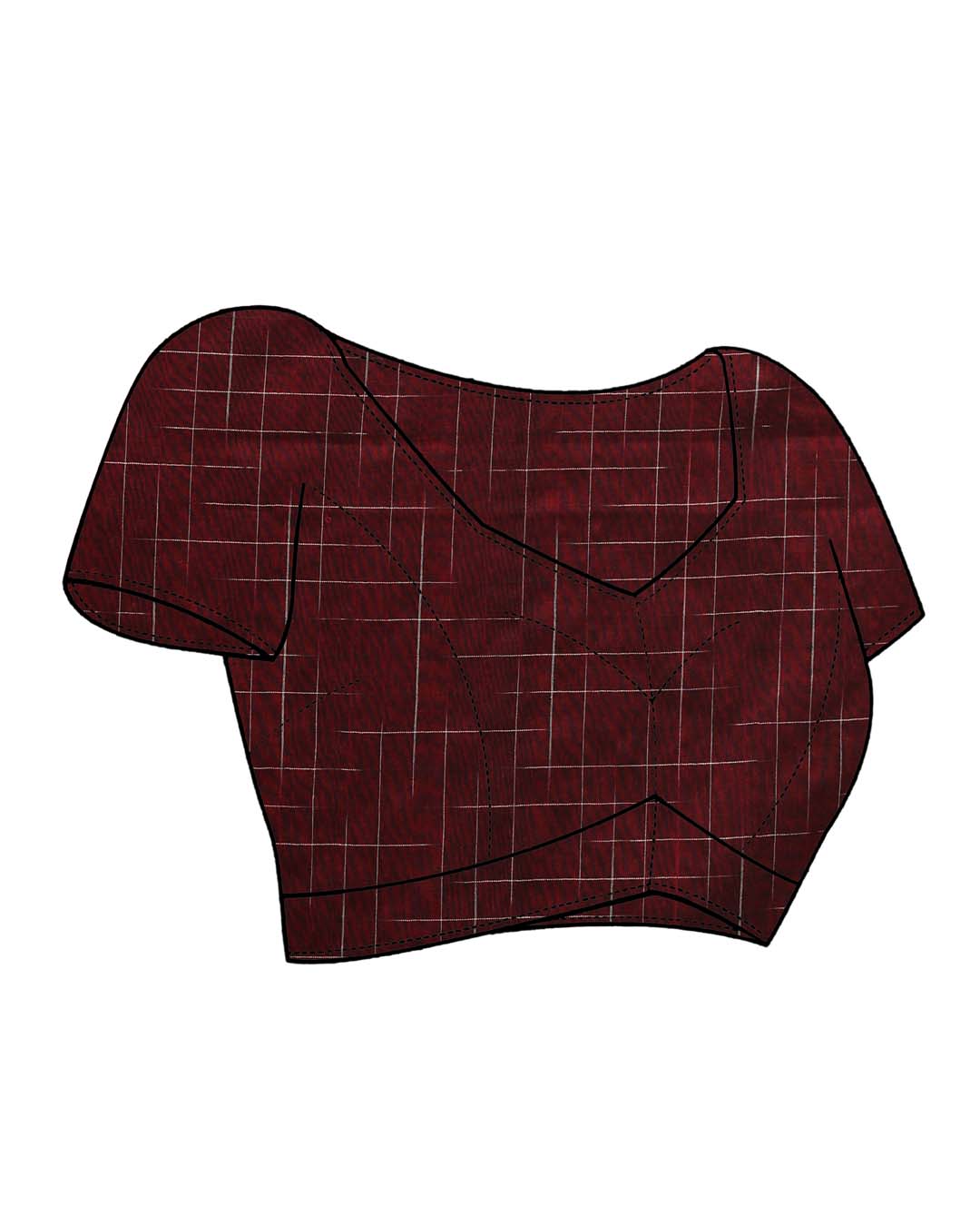 CRIMSON GRACE (BENGAL HANDLOOM COTTON BLEND SAREE)