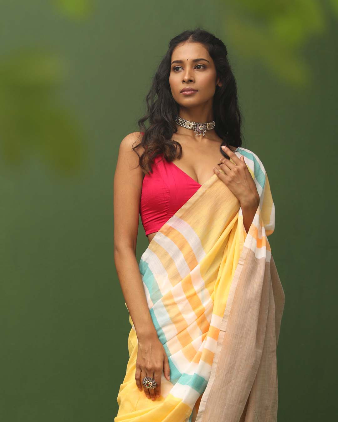 VIBRANT SPECTRUM (BENGAL HANDLOOM 100% PURE COTTON SAREE)
