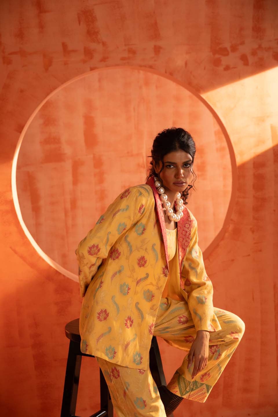 Citrine Fire(  3 PCS PANT SUIT CO-ORD SET)