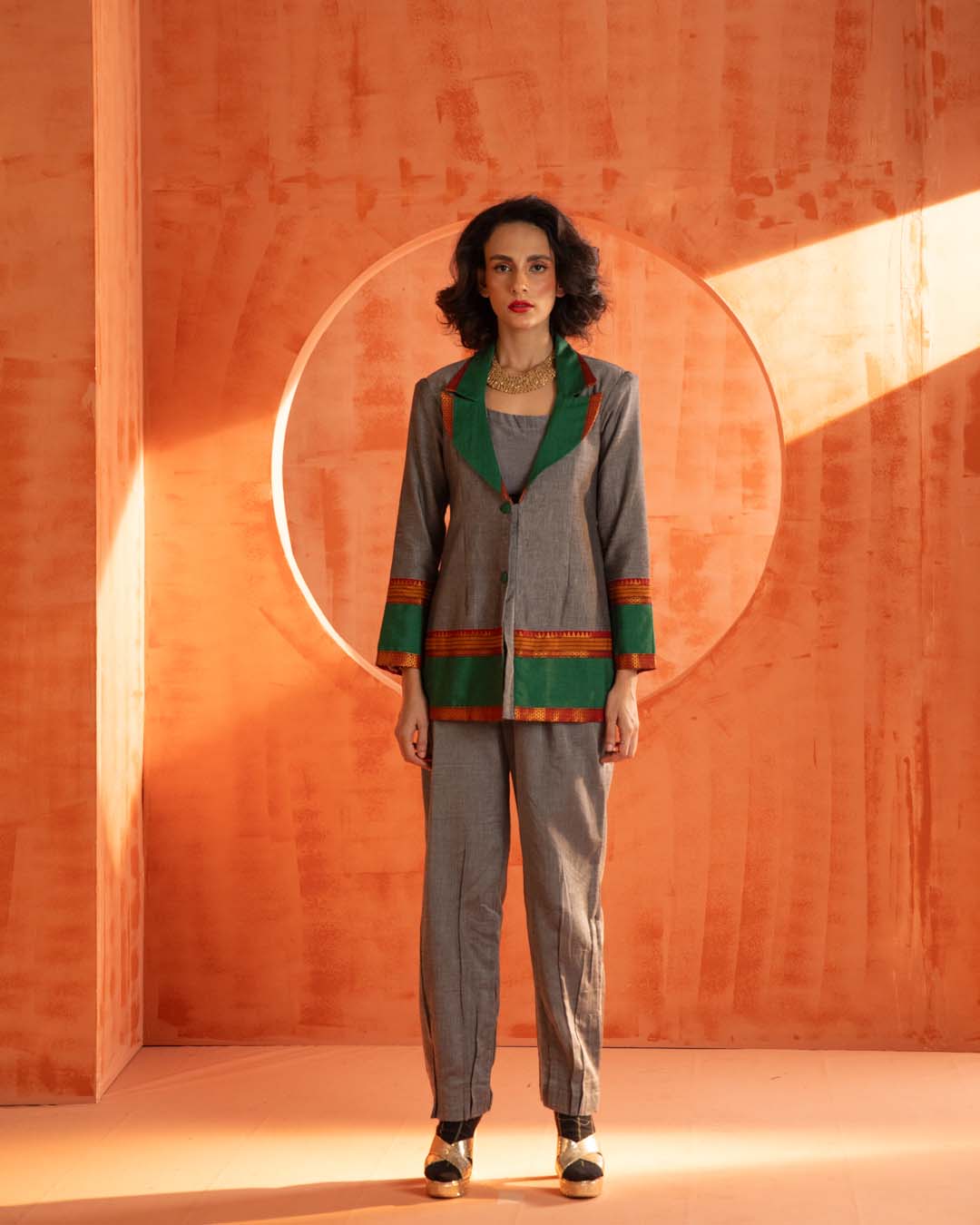 Obsidian Edge(  3 PCS PANT SUIT CO-ORD SET)