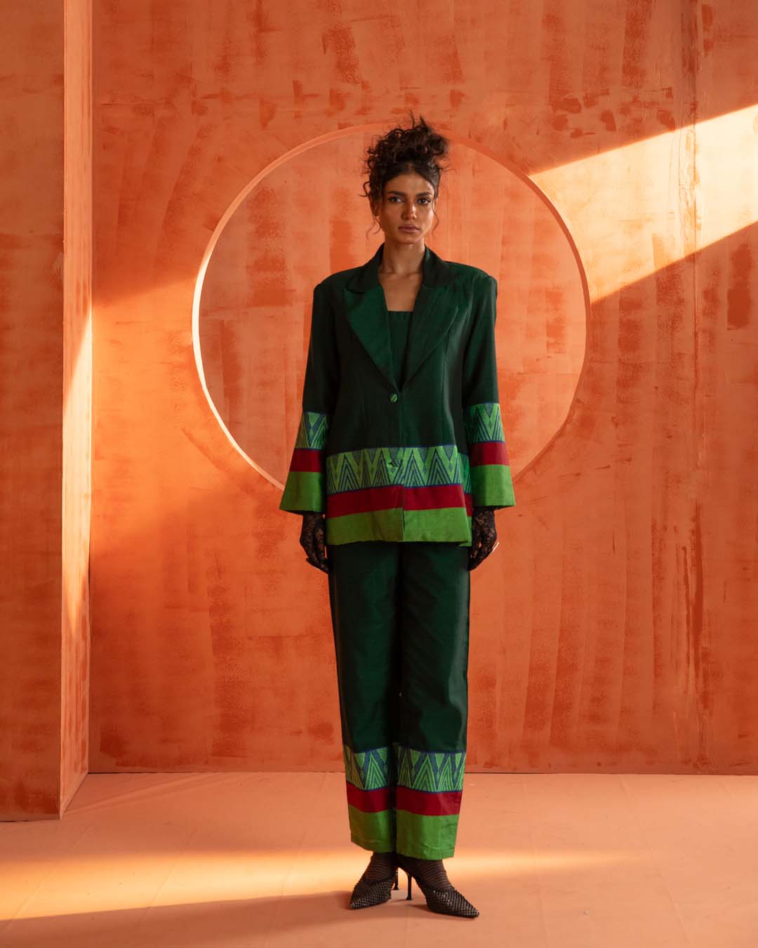 Jade Chameleon(  3 PCS PANT SUIT CO-ORD SET)