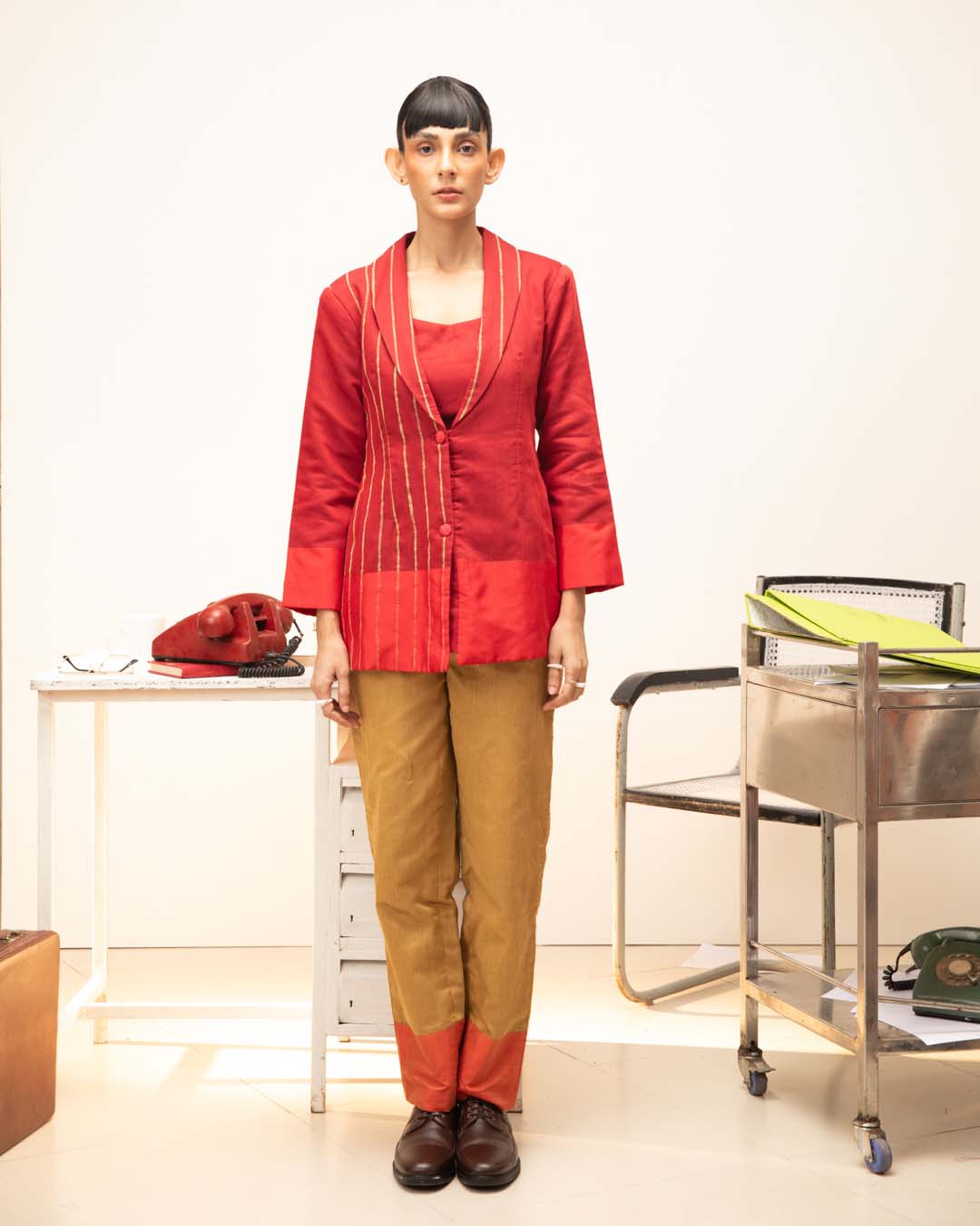 Maximillian(  3 PCS PANT SUIT CO-ORD SET)