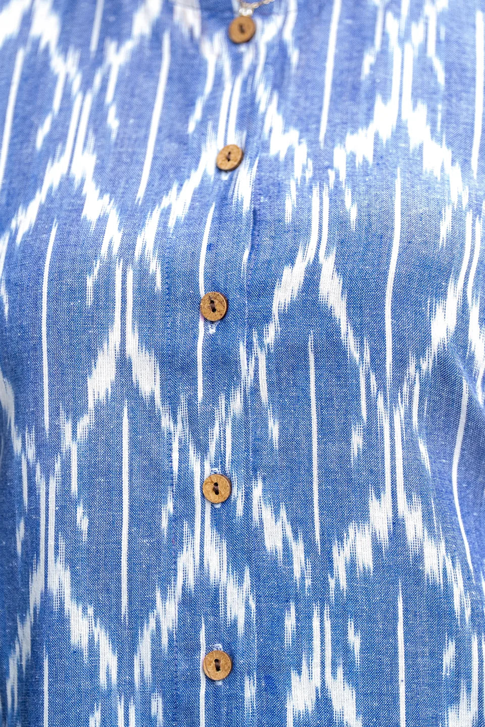 Cornflower Ikat — Blue Ikat Cotton Top & Pant Co-ord Set