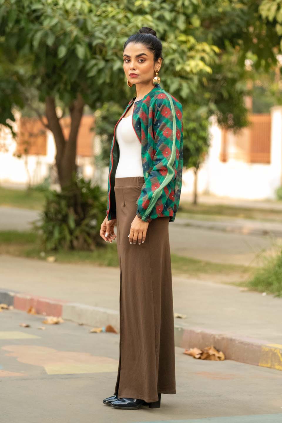 Verdant Grid - Bomber Jacket