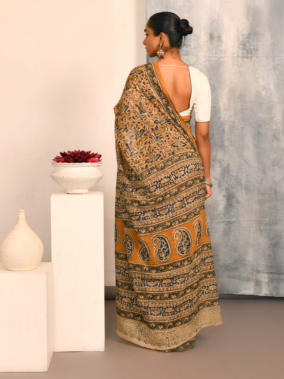 PHOOL KI KALAMKARI (KALAMKARI 100% PURE COTTON SAREE)