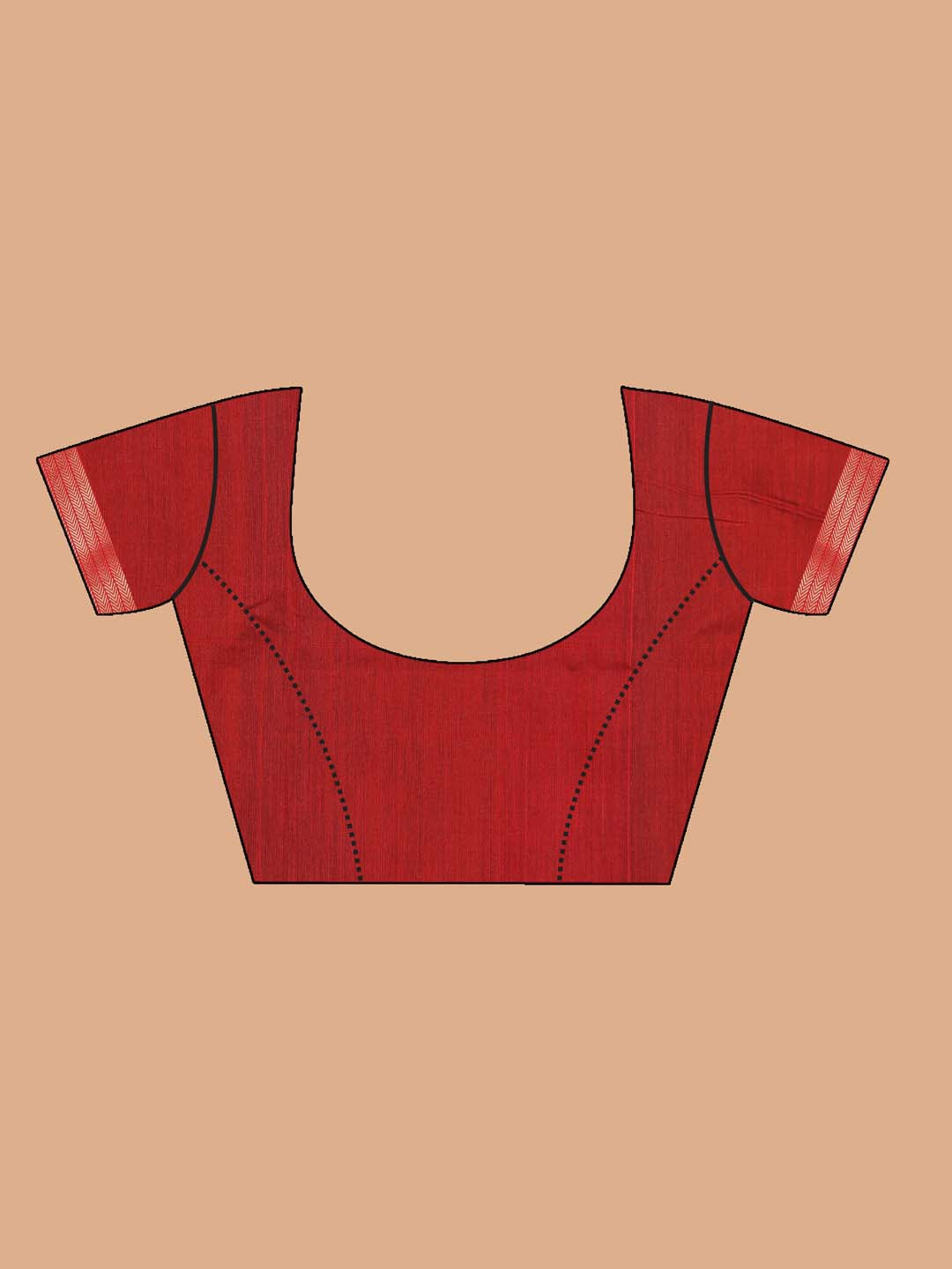 Indethnic Maheshwari Handloom Silk Cotton Saree - Blouse Piece View