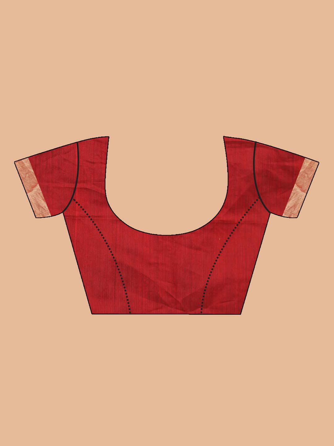 Indethnic Maheshwari Handloom Silk Cotton Saree - Blouse Piece View