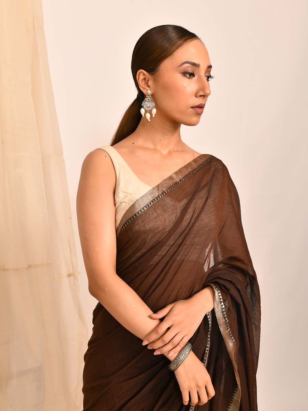 TERRA MIST (BENGAL HANDLOOM 100% PURE COTTON SAREE)