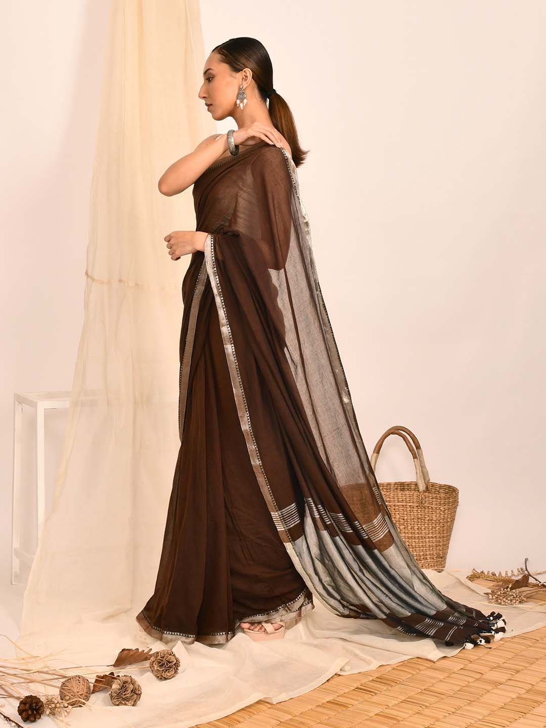 TERRA MIST (BENGAL HANDLOOM 100% PURE COTTON SAREE)