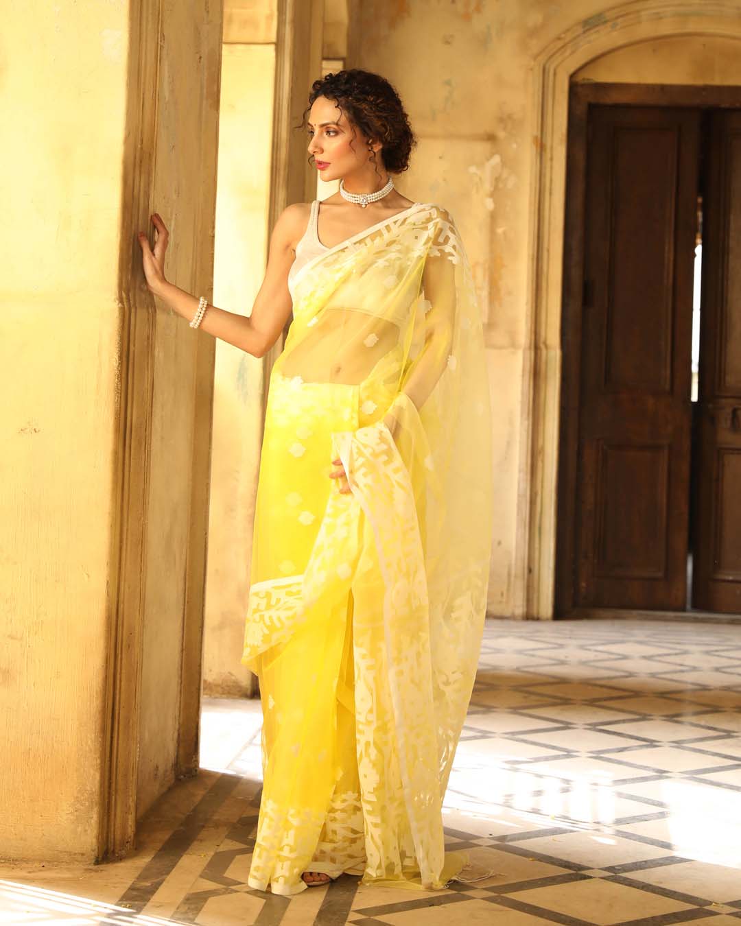 RADIANT SUNBEAM (HANDLOOM ART SILK SAREE)