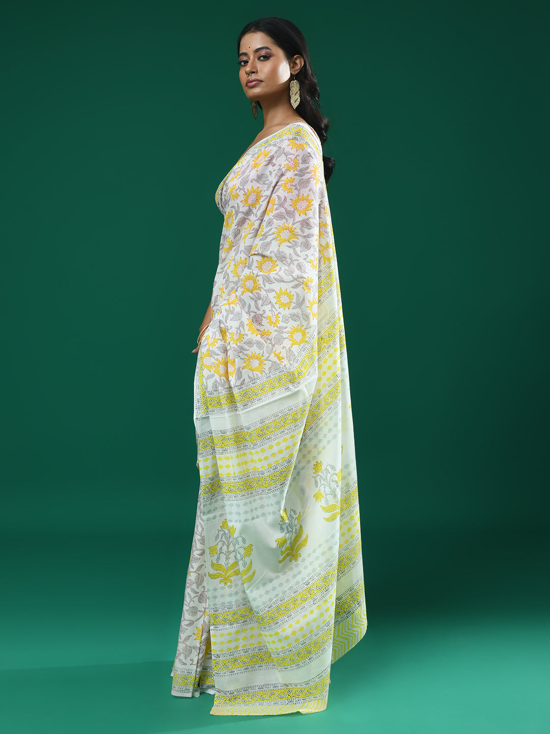 SUNLIT SERENADE (BAGRU 100% PURE COTTON SAREE)