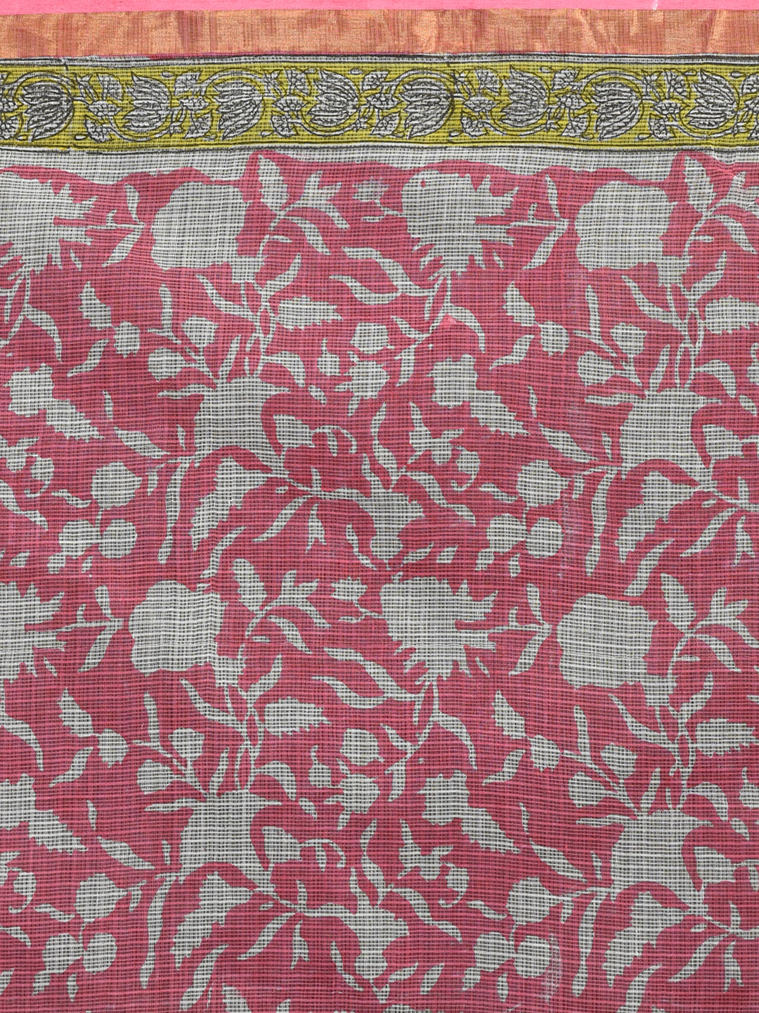 PINK WHIRLWIND (BAGRU SILK COTTON SAREE)