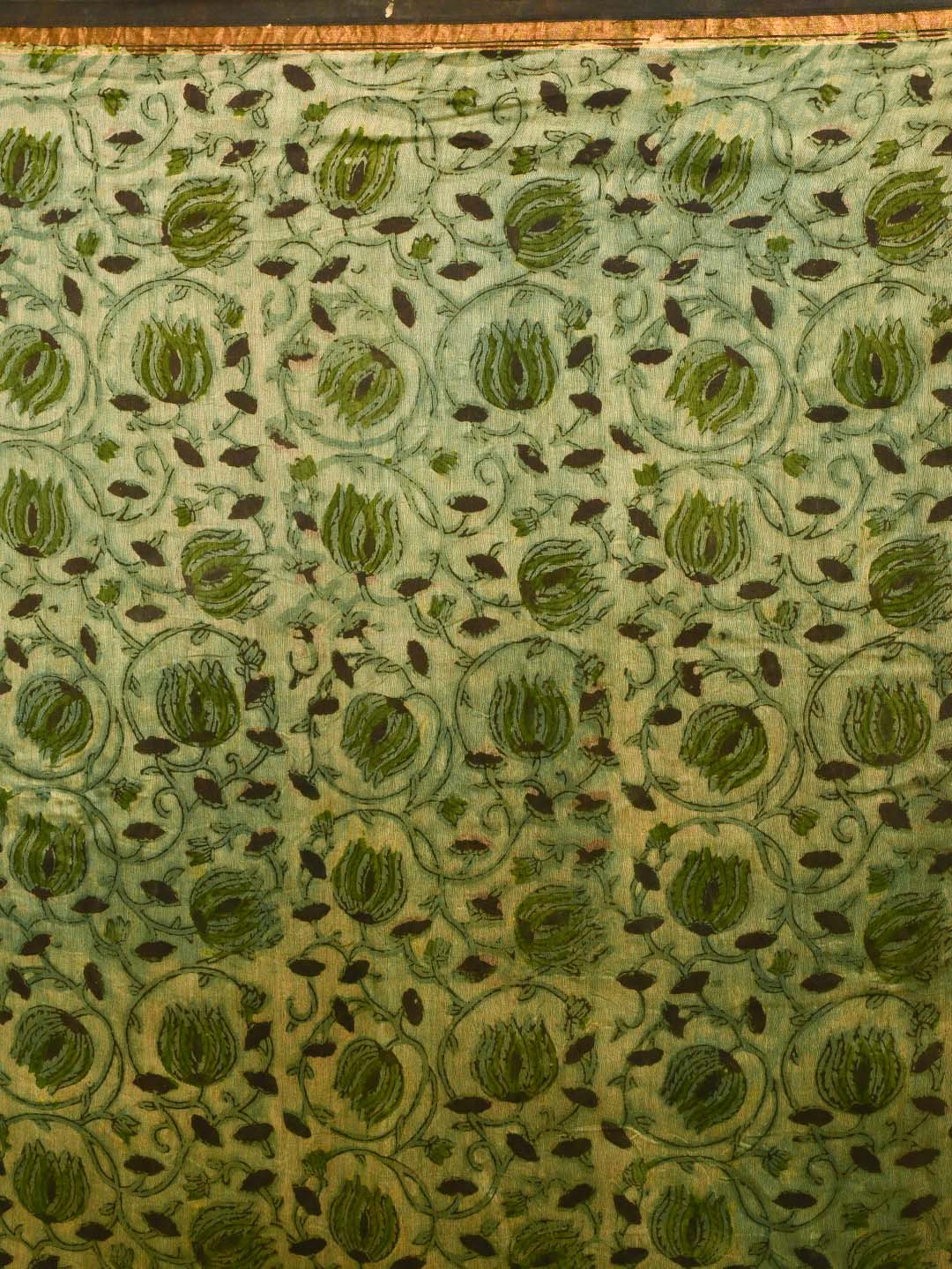 GREEN SERENITY (BAGRU SILK COTTON SAREE)