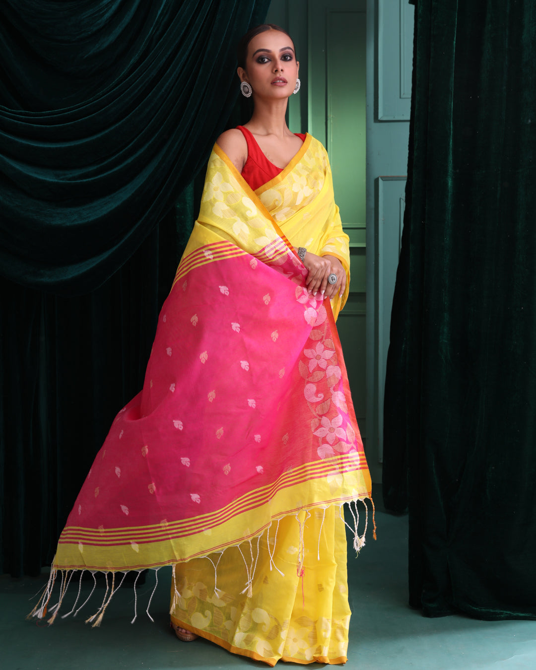 SUNSHINE WEAVE (HANDLOOM COTTON BLEND SAREE)