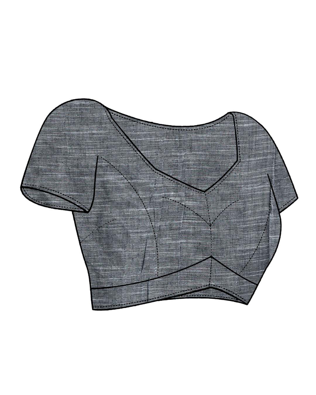 SLATE ELEGANCE (HANDLOOM PURE LINEN SAREE)