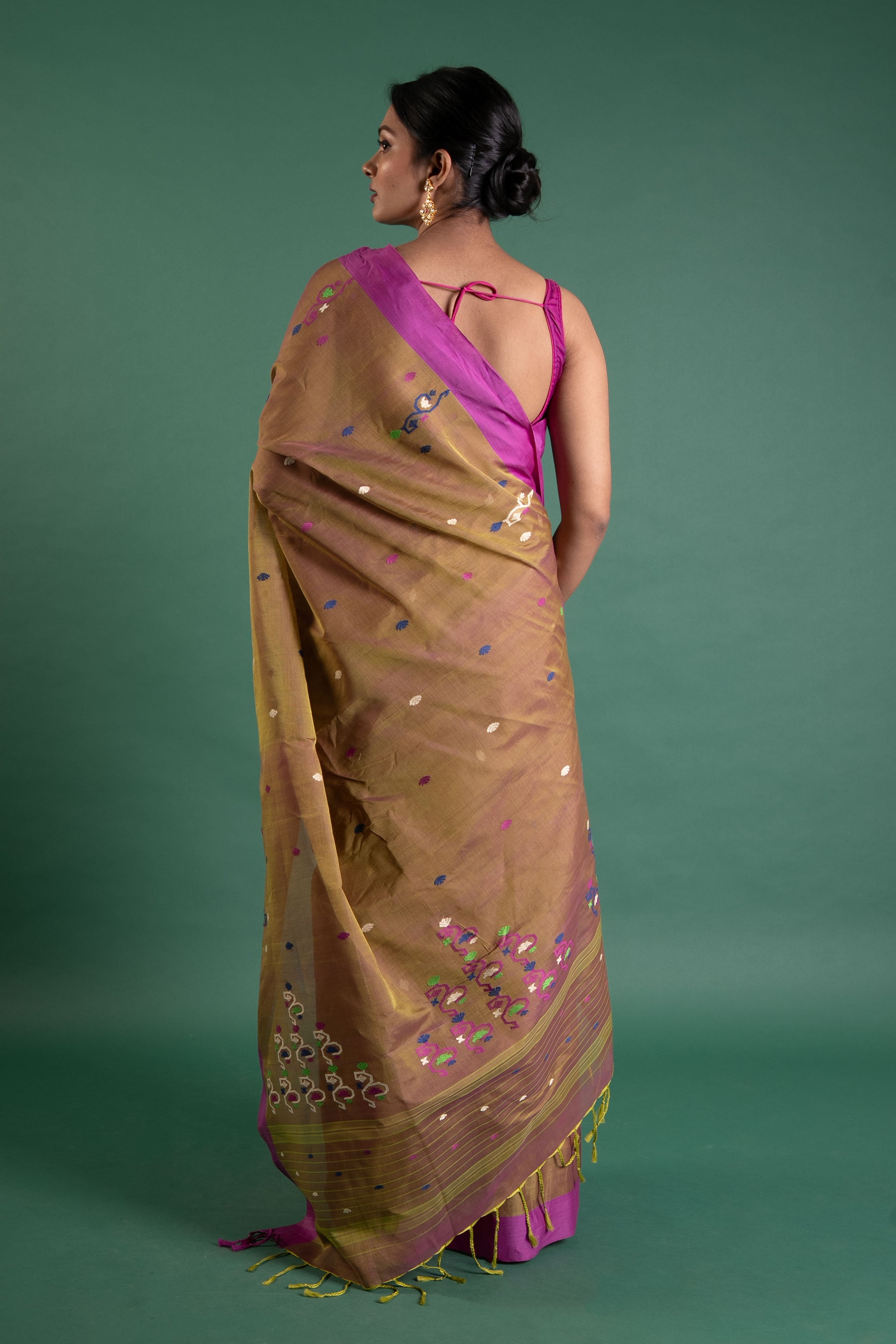 Vrinda Bloom Pure Handloom Cotton Saree