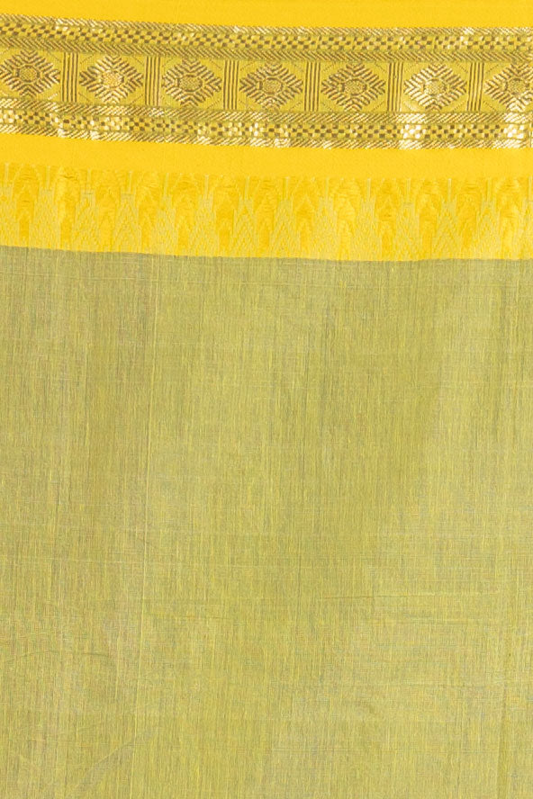 Sunlit Lime Handloom Cotton Saree