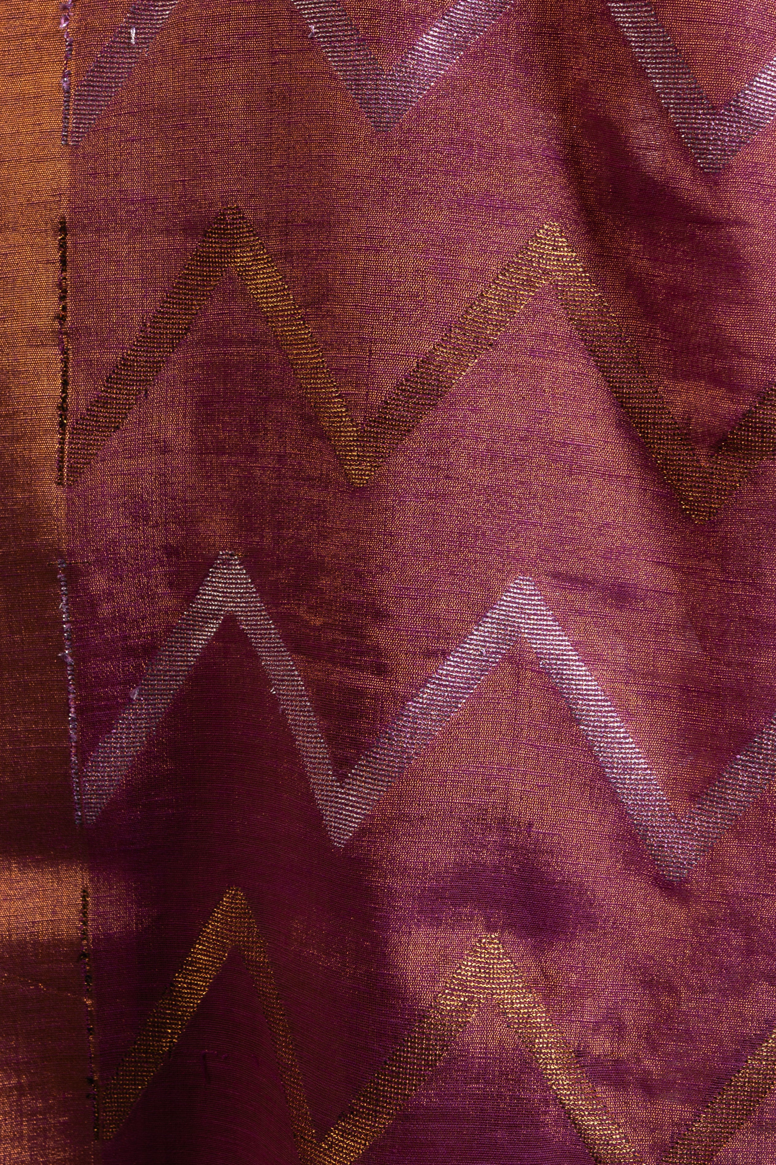 Amethyst Glow Linen Tissue Saree