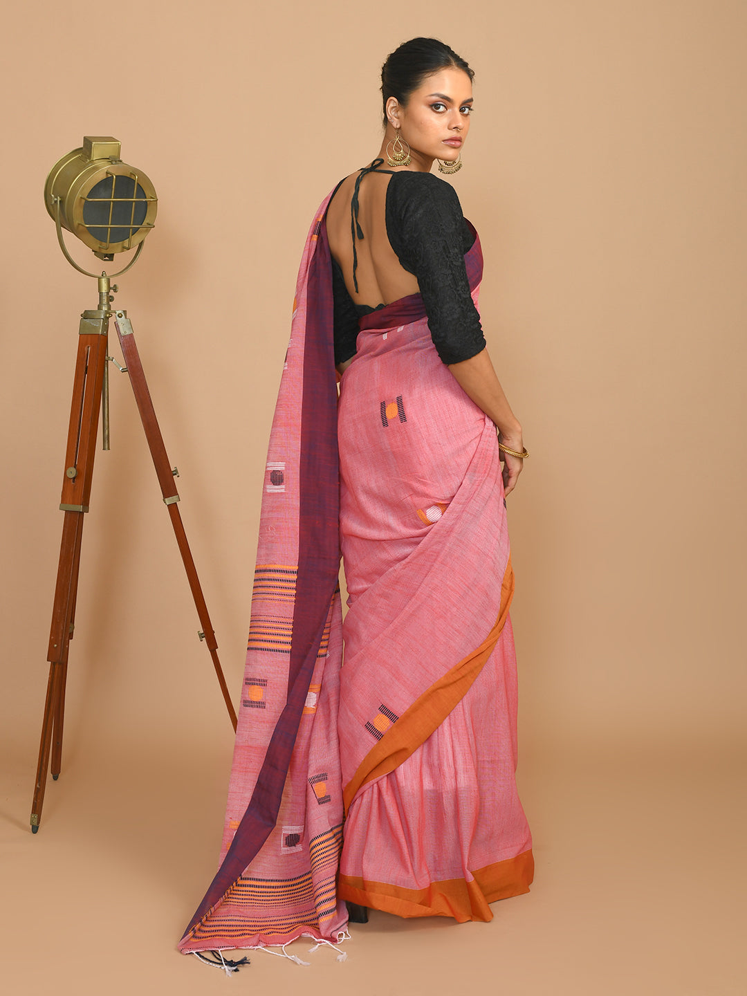 CRIMSON ELEGANCE (HANDLOOM 100% PURE COTTON SAREE)