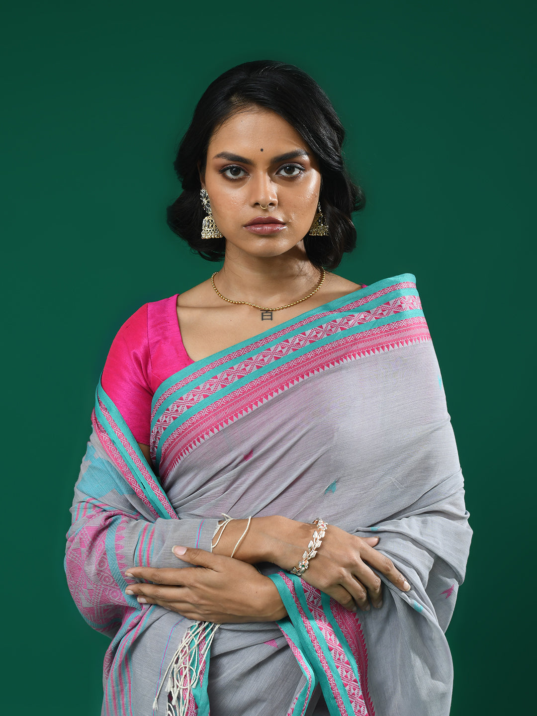 MAUVE SERENITY (HANDLOOM 100% PURE COTTON SAREE)