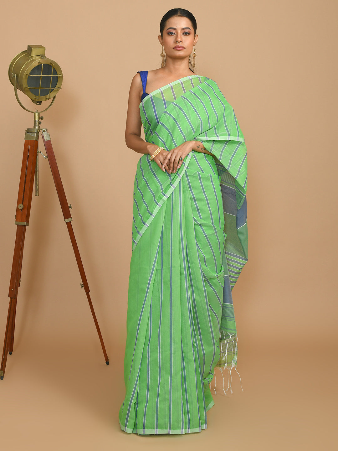 ZESTY LIME (BENGAL HANDLOOM COTTON BLEND SAREE)