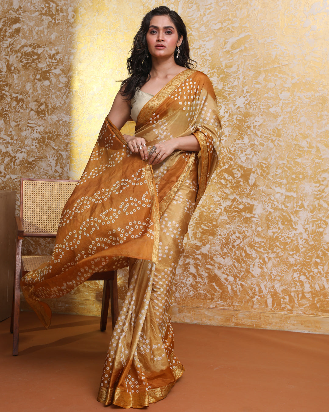 MEHER (BANDHANI  SILK SAREE)