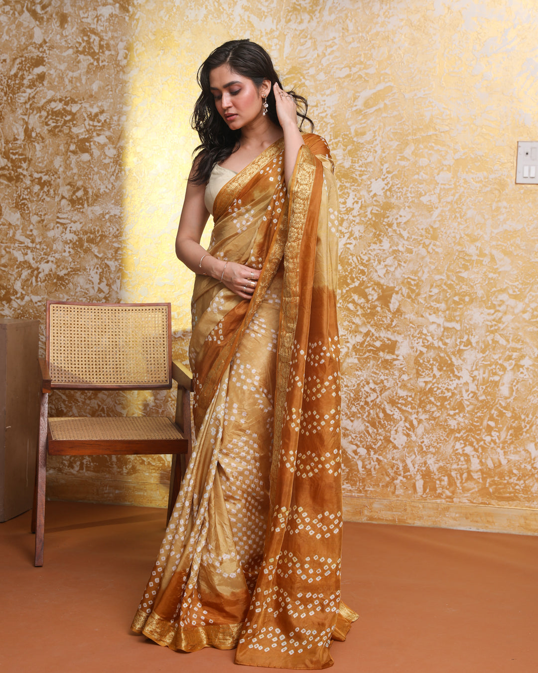 MEHER (BANDHANI  SILK SAREE)